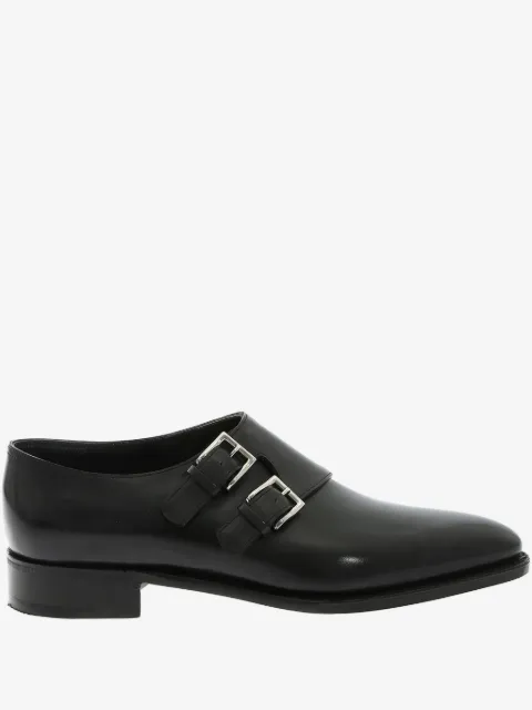 John Lobb derby-sko i læder med dobbelt spænde