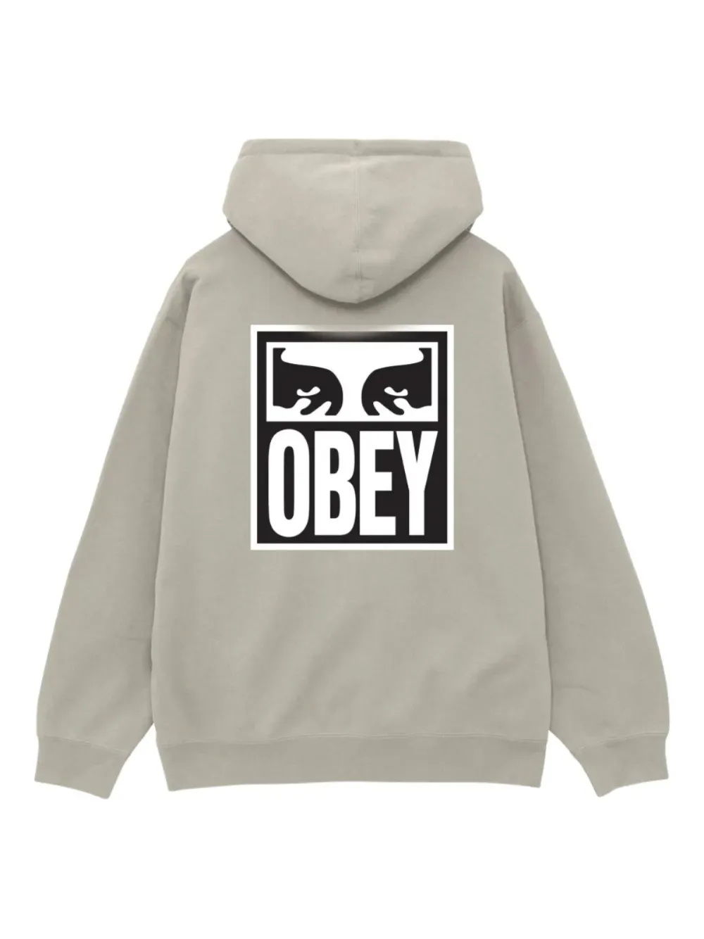 Obey Eyes Icon Printed Hoodie In Gray