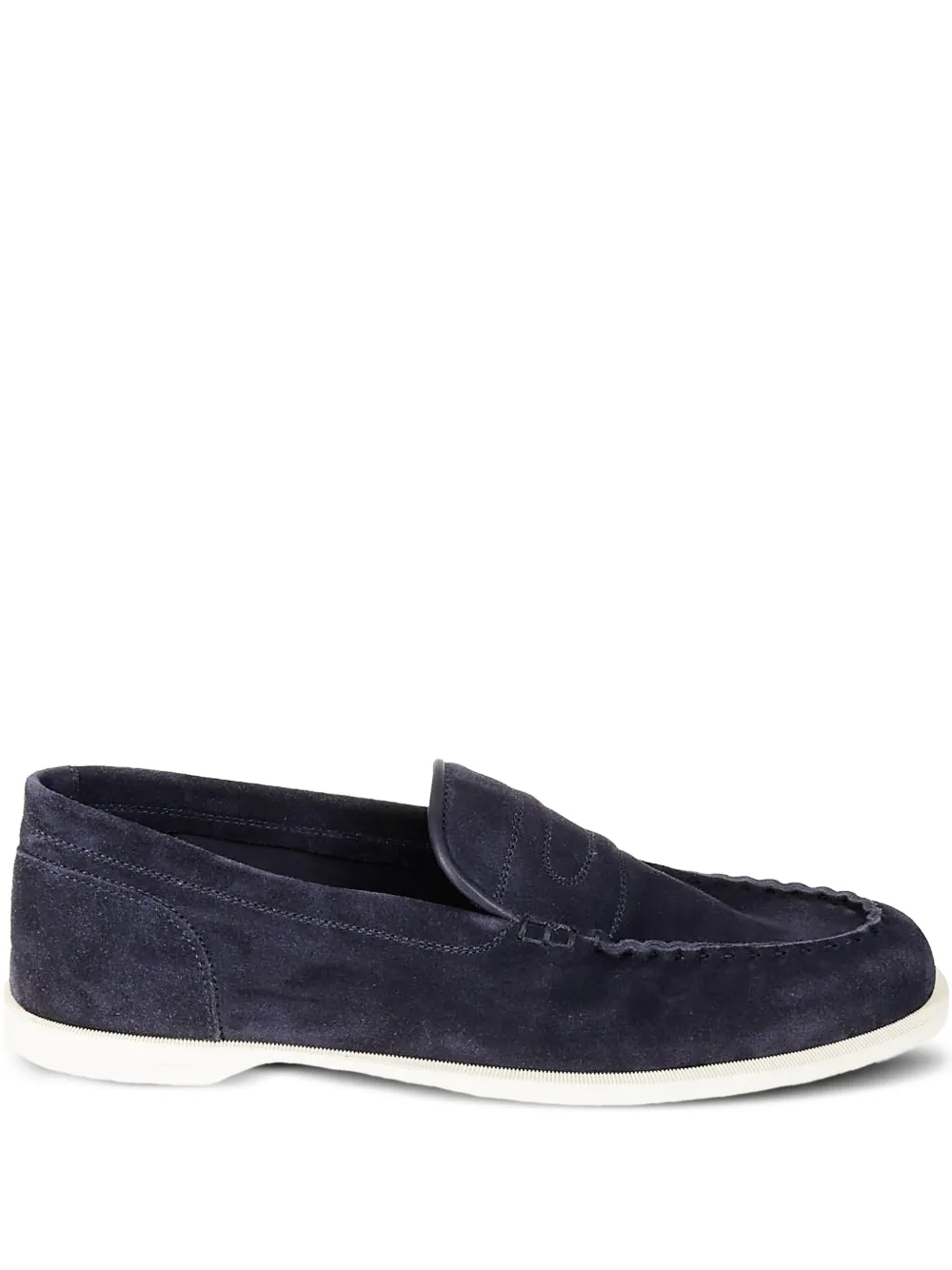 John Lobb Suède loafers Blauw