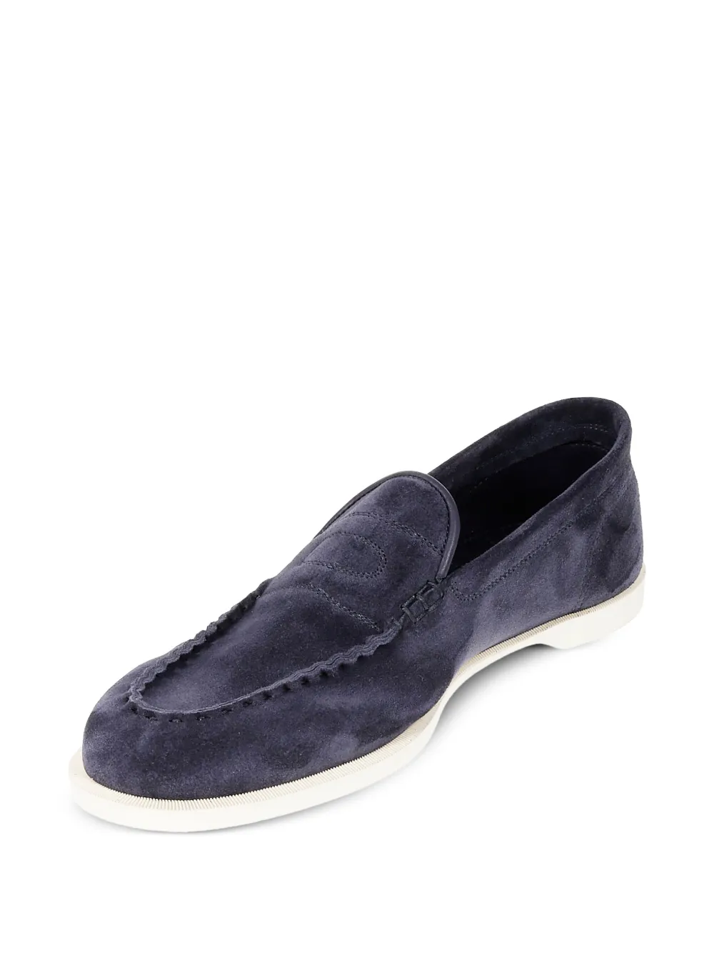 John Lobb Suède loafers Blauw
