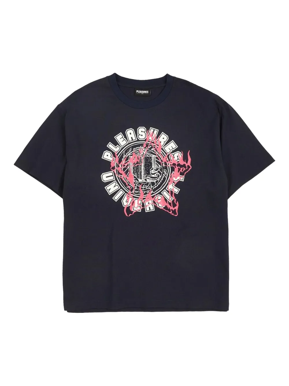 Pleasures logo-print cotton T-shirt | Blue | Image 1