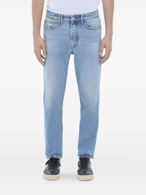 Cycle logo-patch frayed jeans
