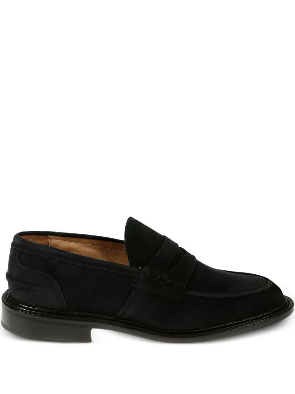 Tricker's James スエードペニーローファー | ブルー | FARFETCH JP