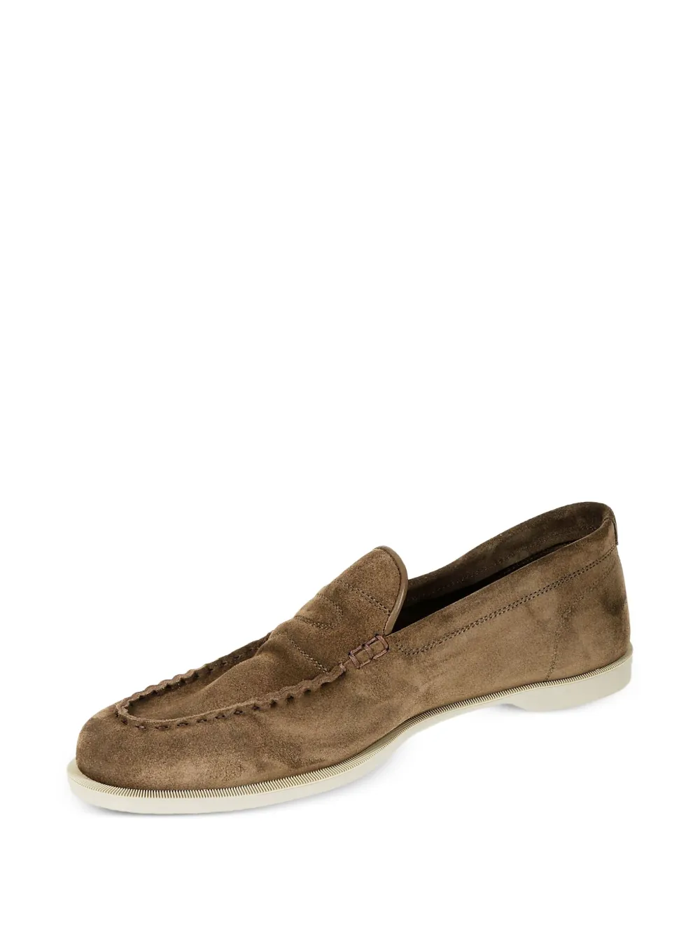 John Lobb Suede Loafers In Brown