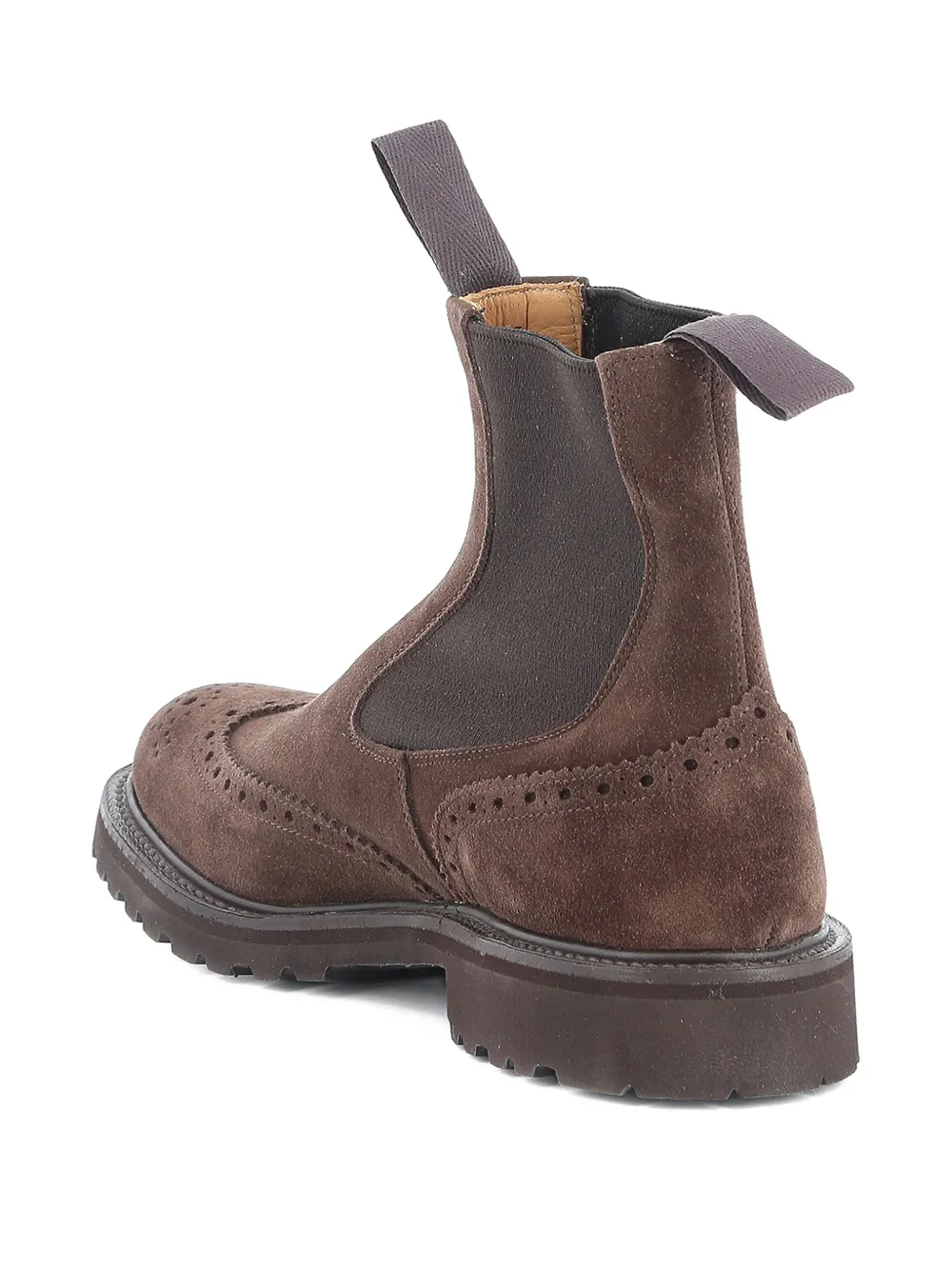 Tricker's Brogue-detail Chelsea Boot With Dovetail Finish In Brown
