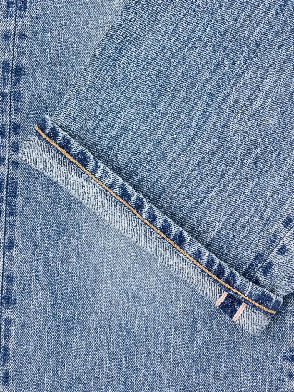 Edwin Rear Logo-patch Jeans In Blue
