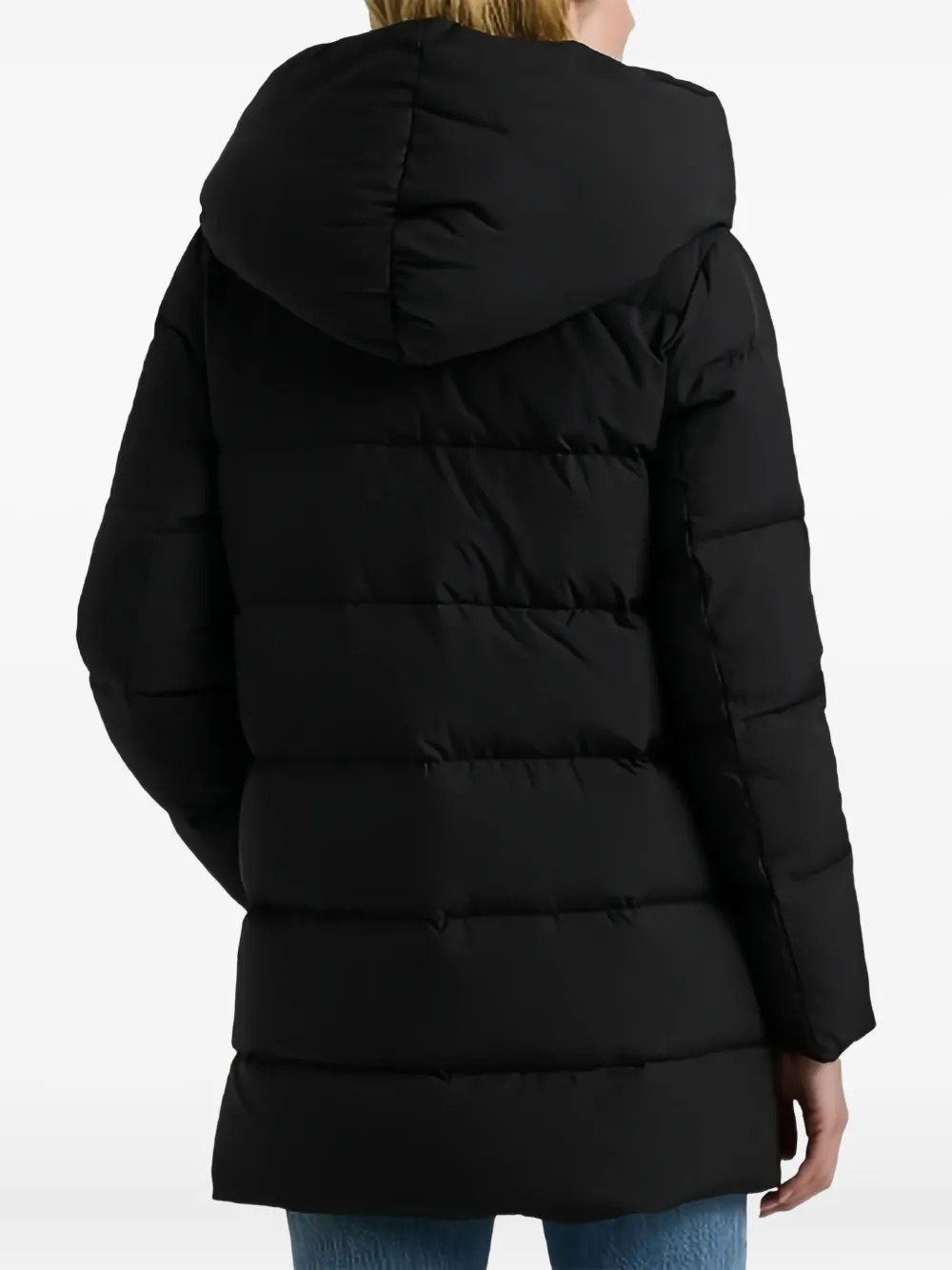 Ralph Lauren Hooded Press-stud Fastening Coat In Black