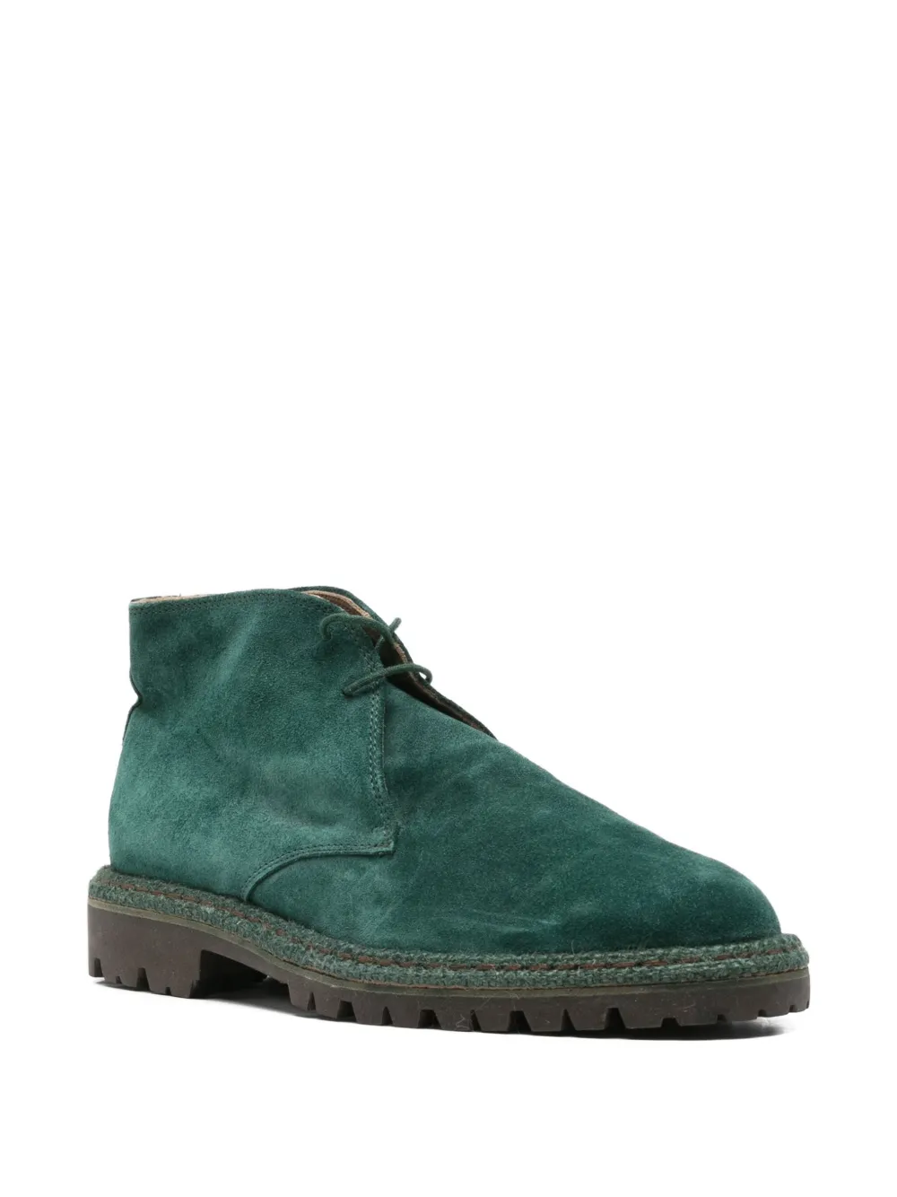 Romeo Gigli Pre-Owned 1990s suède derby schoenen - Groen