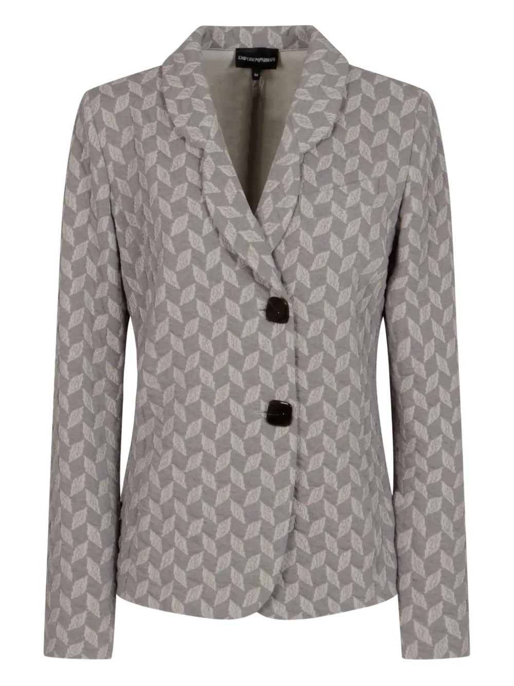 Emporio Armani chevron-motif blazer - Grigio