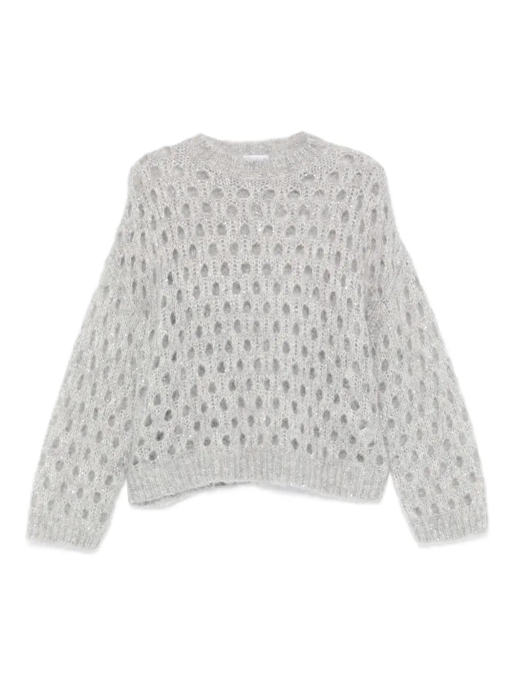 Brunello Cucinelli Open-knit Sweater In Neutral