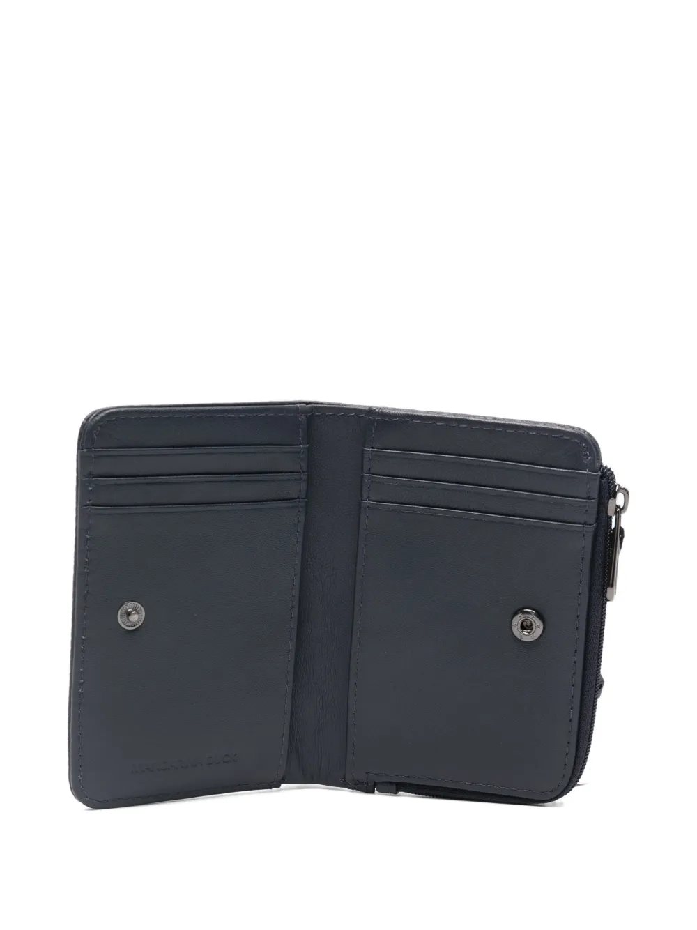 Mandarina Duck Logo-lettering Leather Wallet In Black