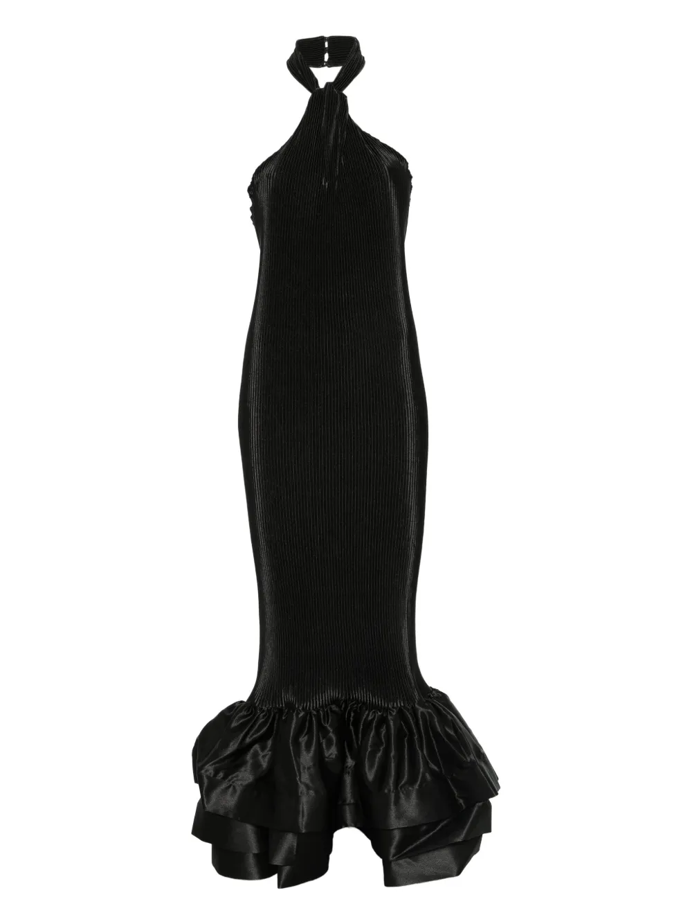 L'IDÉE Soho ruffled maxi dress | Black | Image 1