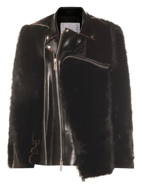 sacai leather jacket
