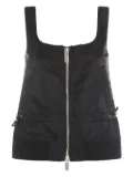 sacai zip-up top - Black