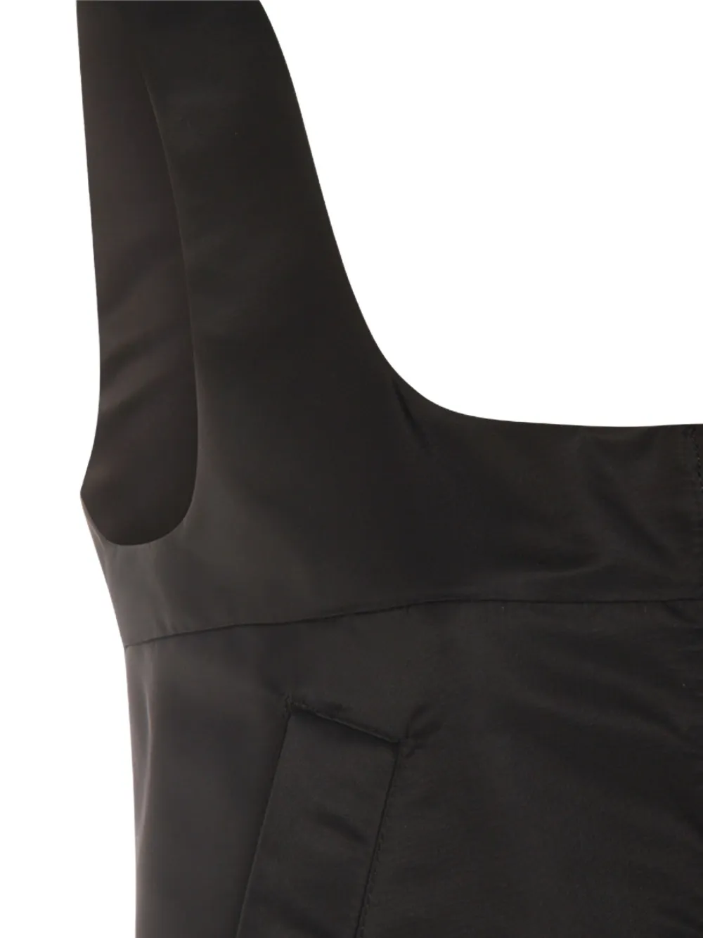 Sacai Zipped Sleeveless Top In Black