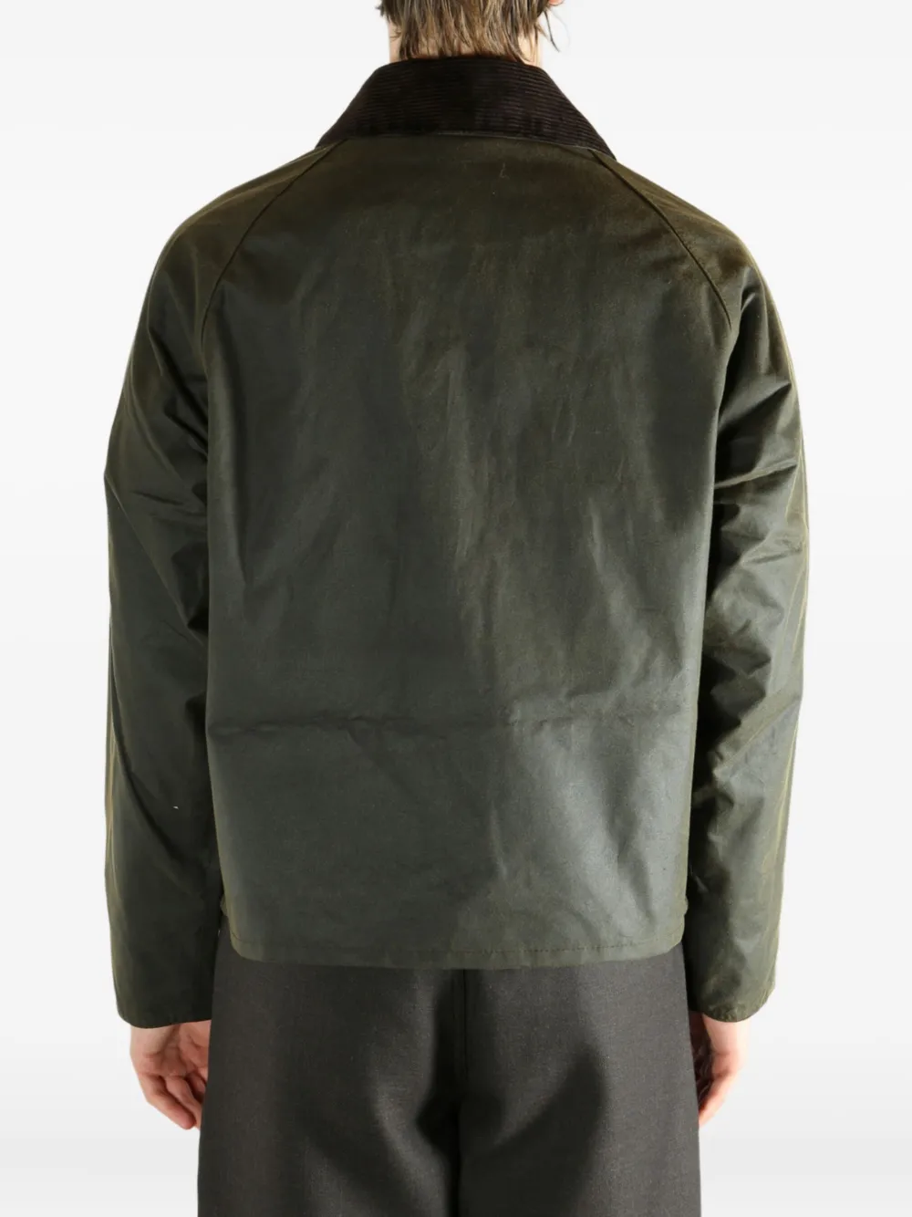 Barbour Corduroy-collar Jacket In Green