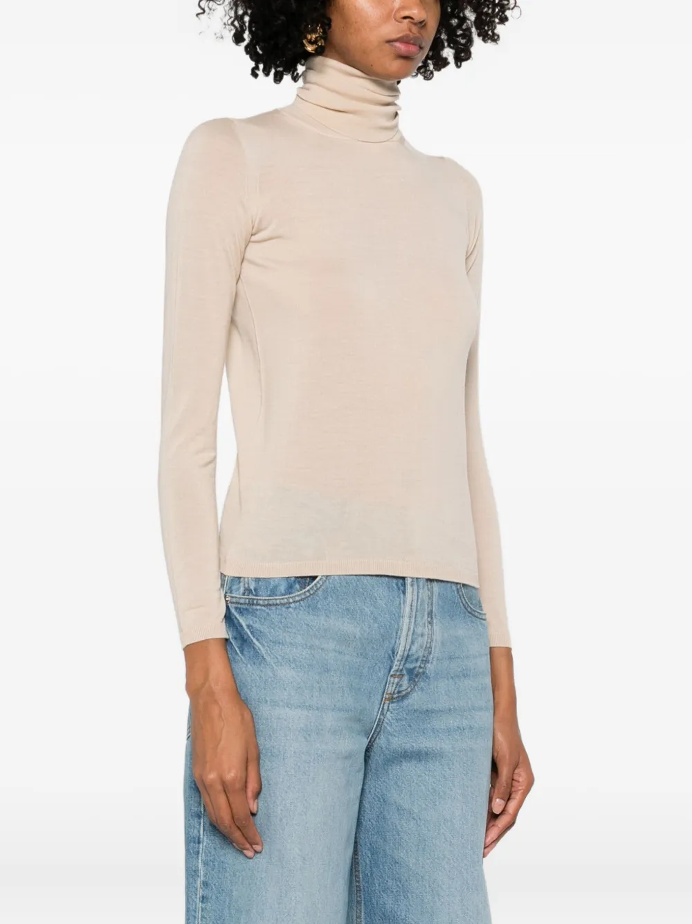 Max Mara Long-sleeved Sweater In Pink