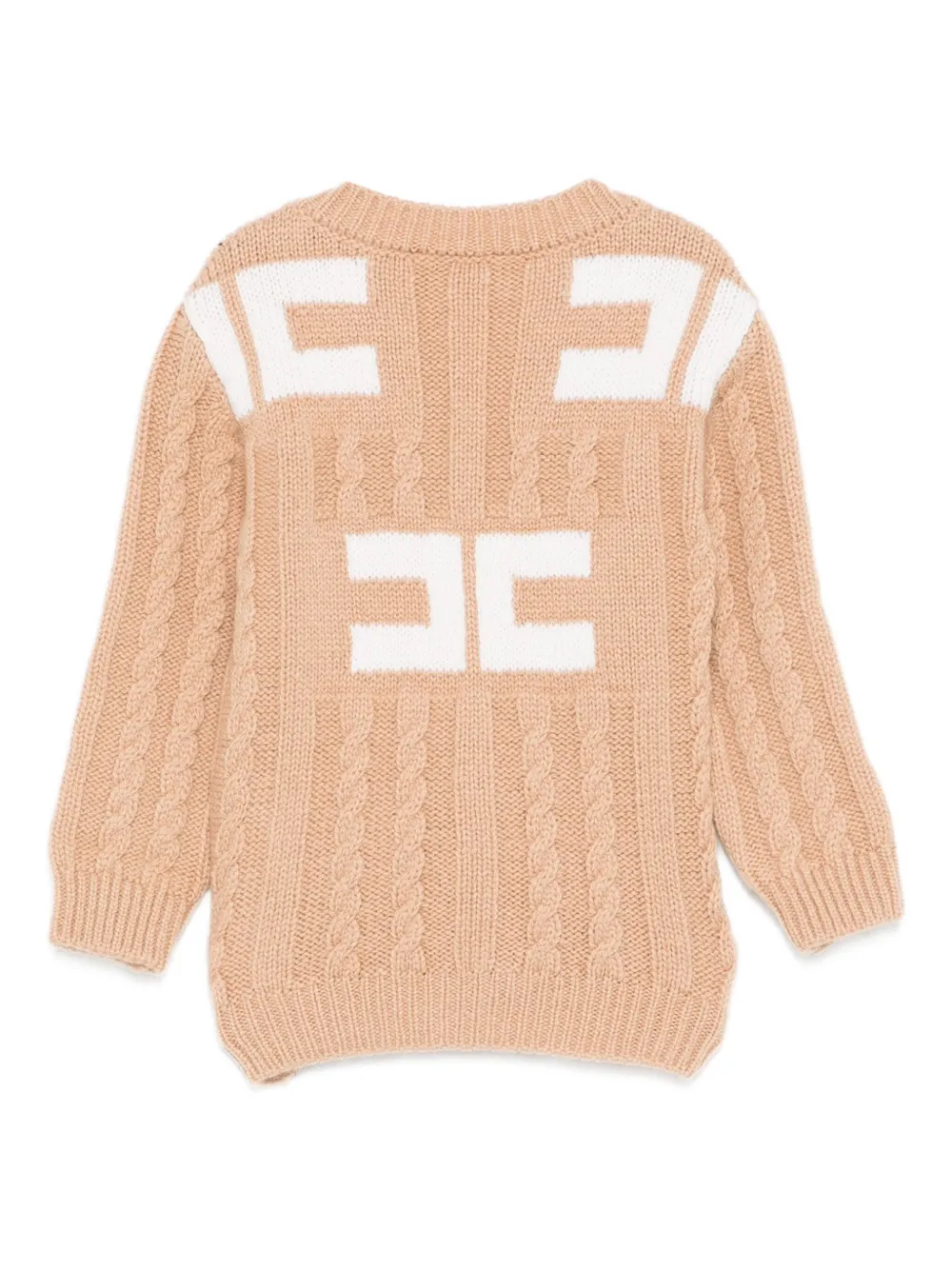 Elisabetta Franchi La Mia Bambina cable-knit pocketed cardigan | Cardigans | Image 2