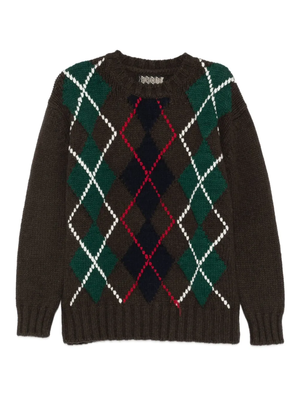 Baracuta argyle-knit jumper | Brown | Image 1