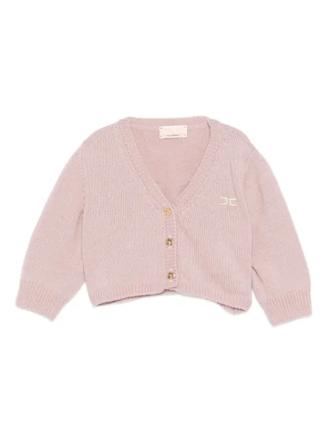 Elisabetta Franchi La Mia Bambina logo-embroidered cardigan