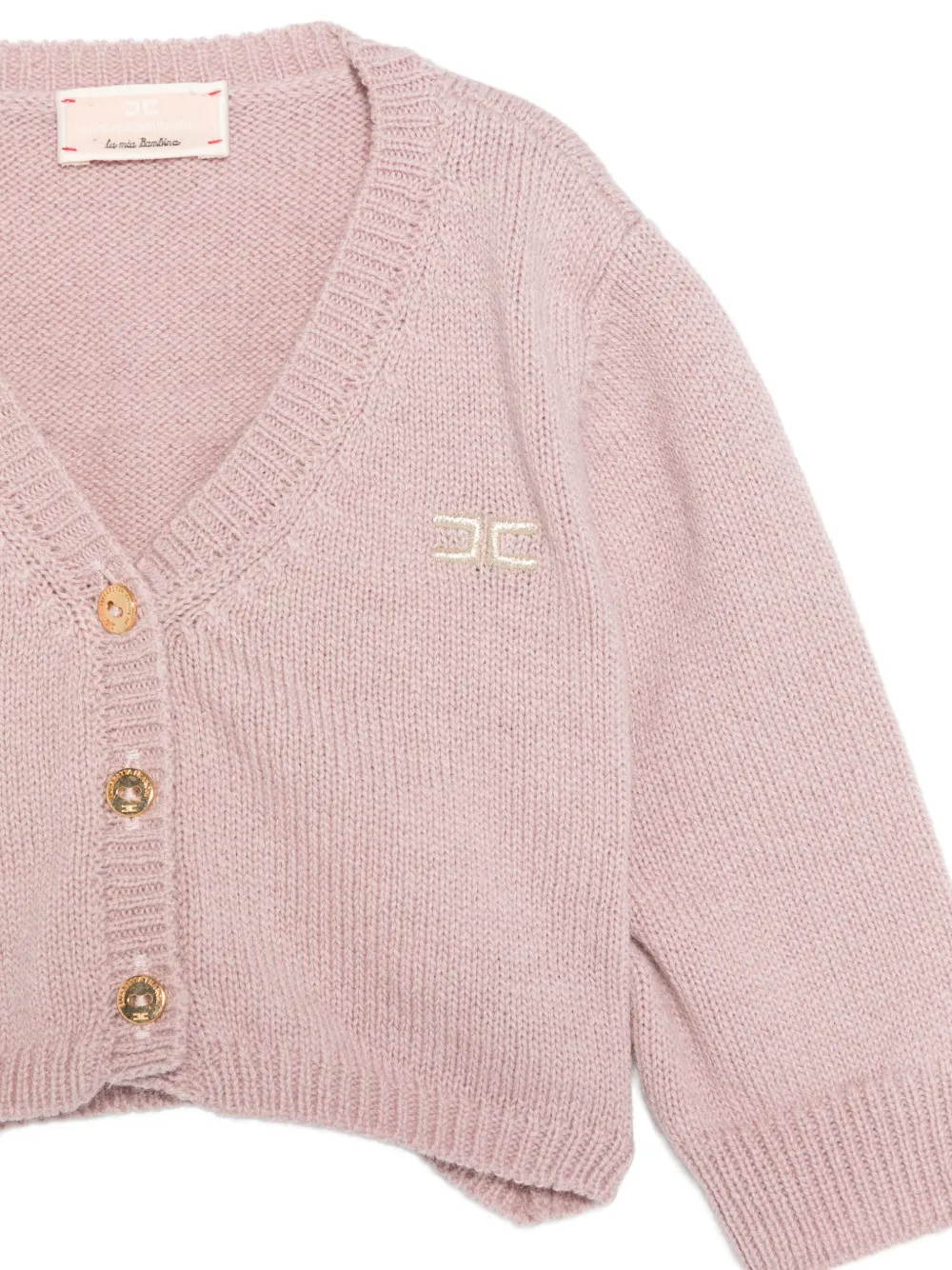 Elisabetta Franchi La Mia Bambina Vest met geborduurd logo Roze
