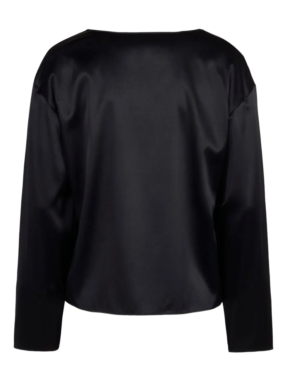 Emporio Armani Satin Blouse In Black
