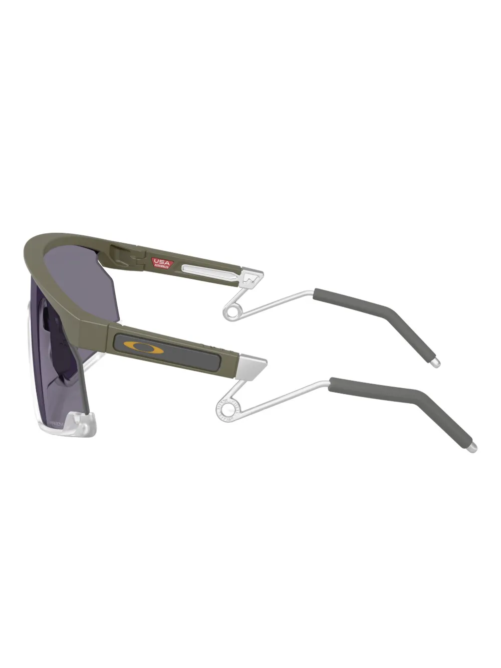 Oakley Zonnebril met schild montuur Zwart