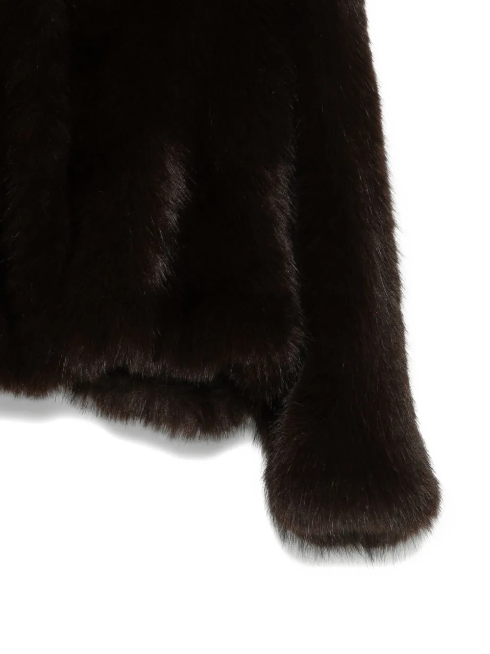 Alysi Wide-lapel Coat In Brown