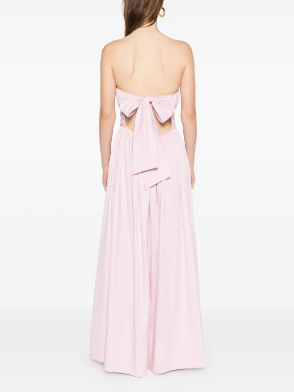 open lace back dress Aria One Shoulder Gown Neon Pink S main image 1