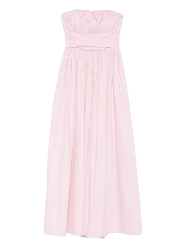 strapless open back dress Saint Laurent 1989 Magenta Silk Floral Print Dress Ensemble – THE WAY WE  WORE