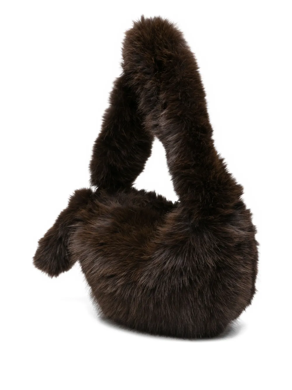 Alysi Pluizige schoudertas - Bruin