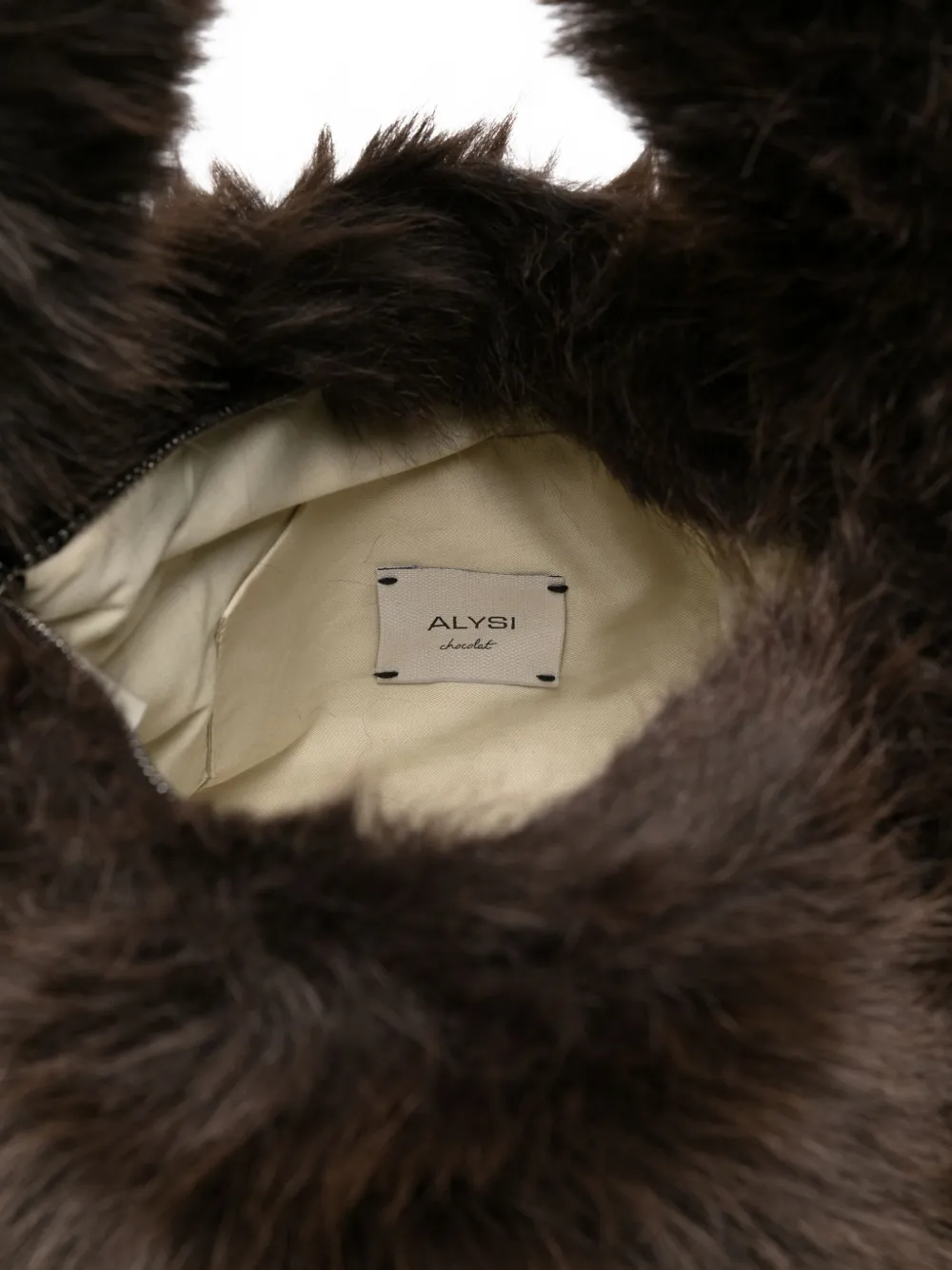 Alysi Furry Shoulder Bag In Gold