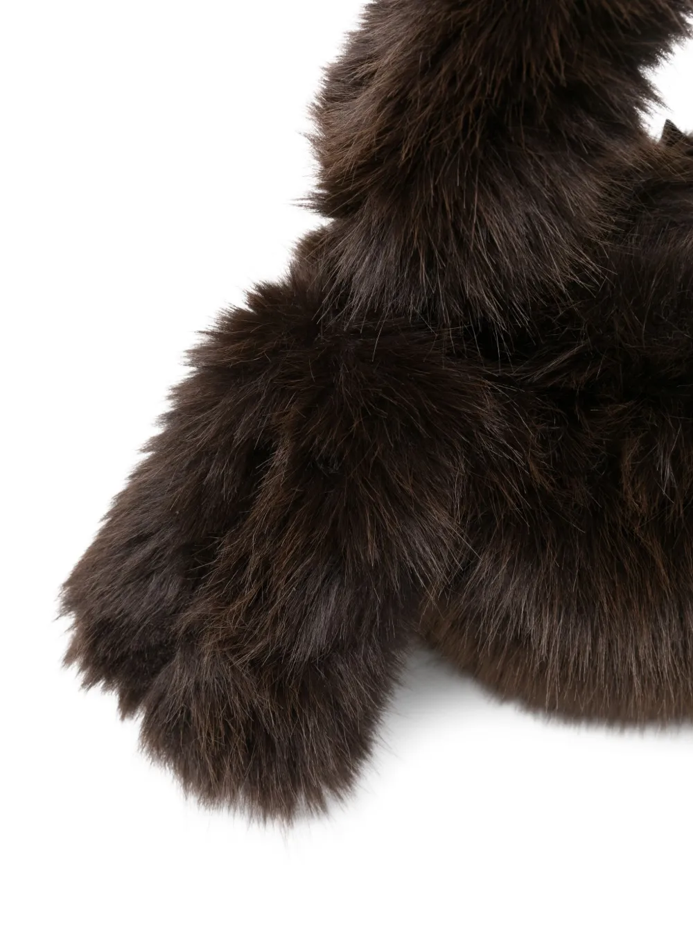 Alysi Furry Shoulder Bag In Gold