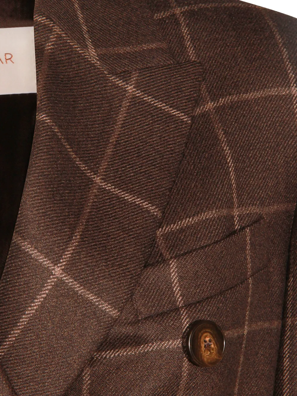Montedoro Checked Double-breasted Blazer In Brown