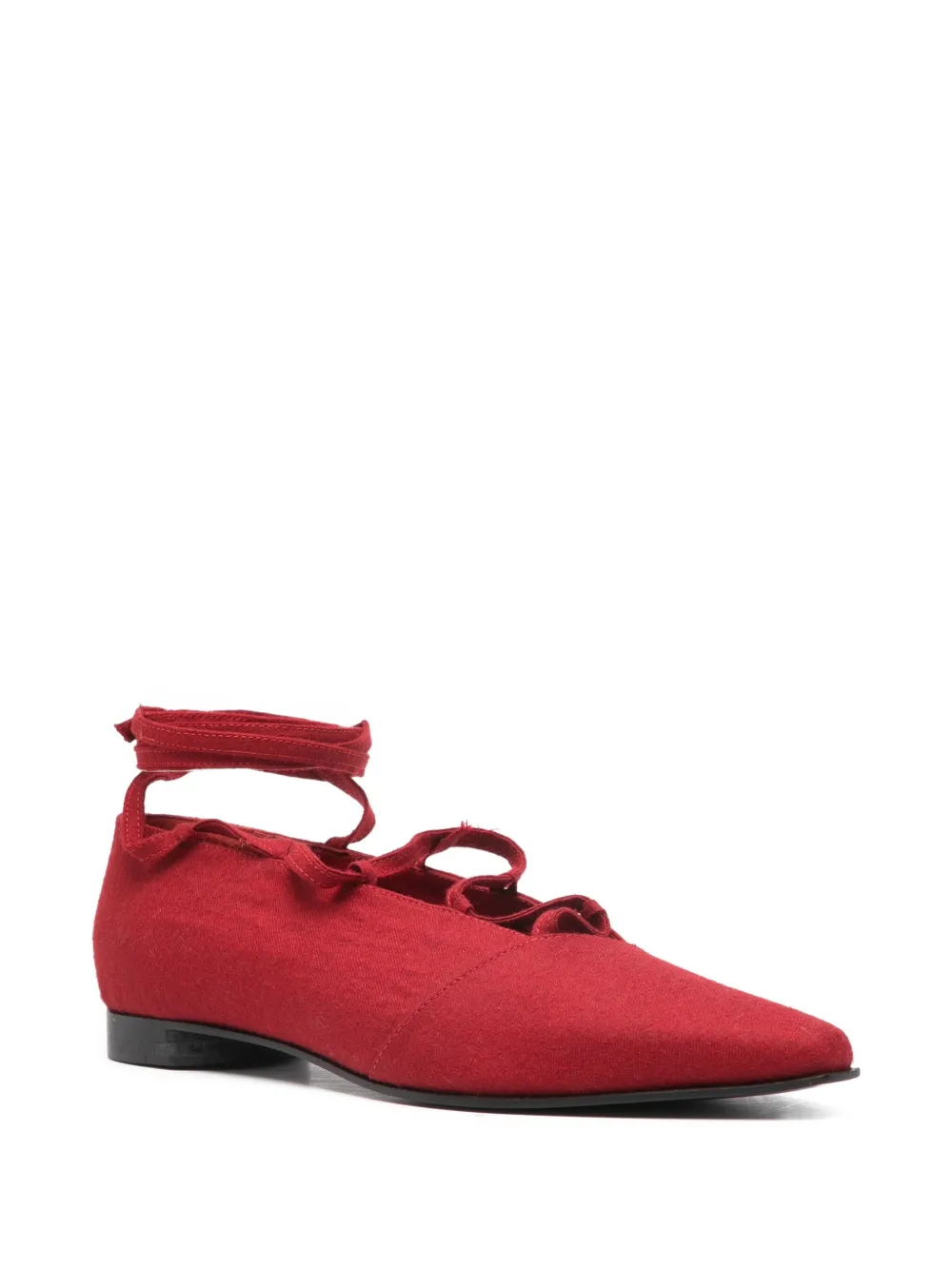 Romeo Gigli Pre-Owned 1990s schoenen met striksluiting - Rood
