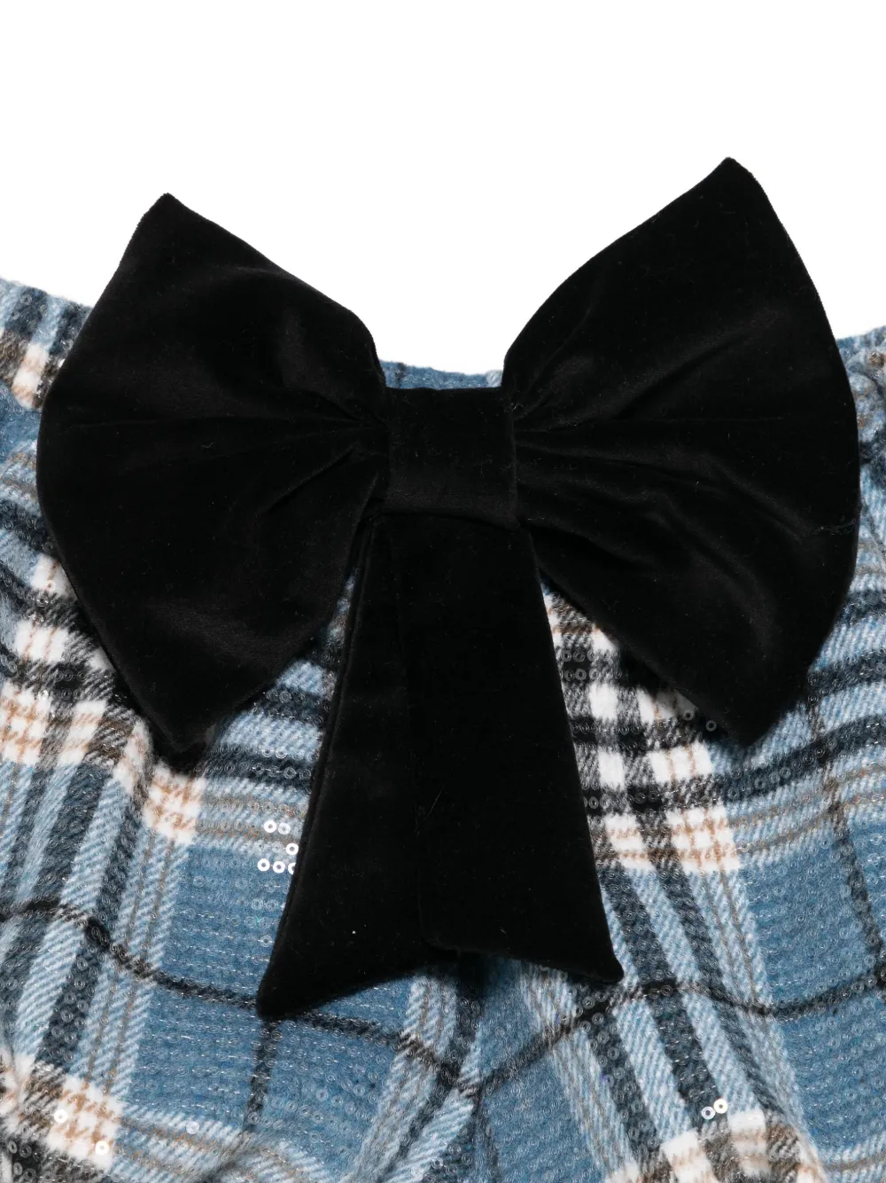 Bow-Detail Plaid Shorts