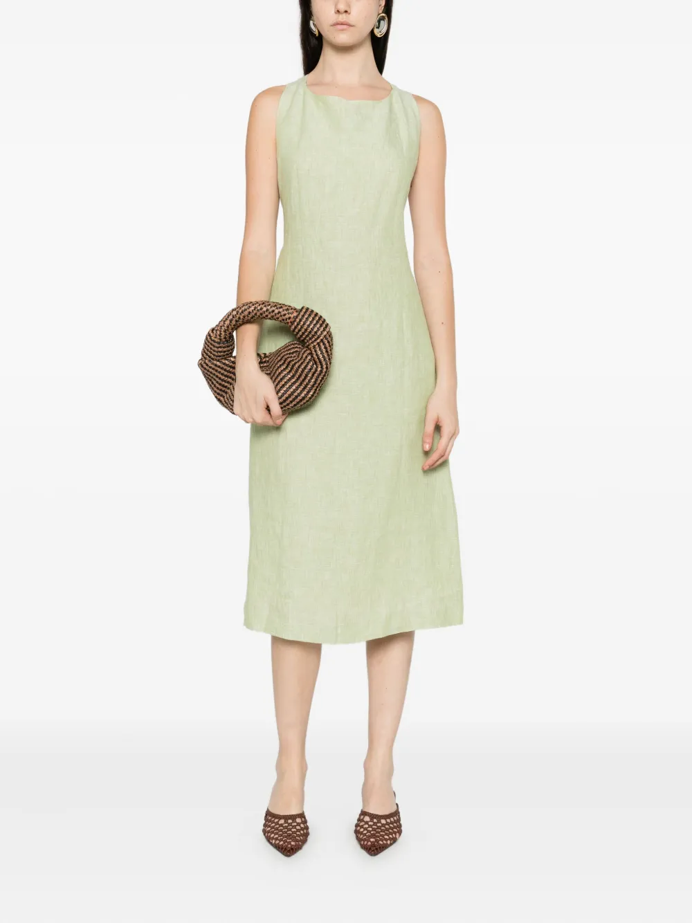 Occleus August Midi Dress In Green