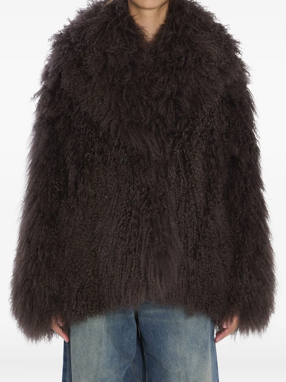 Yves Salomon lamb-fur jacket | Brown | Image 1