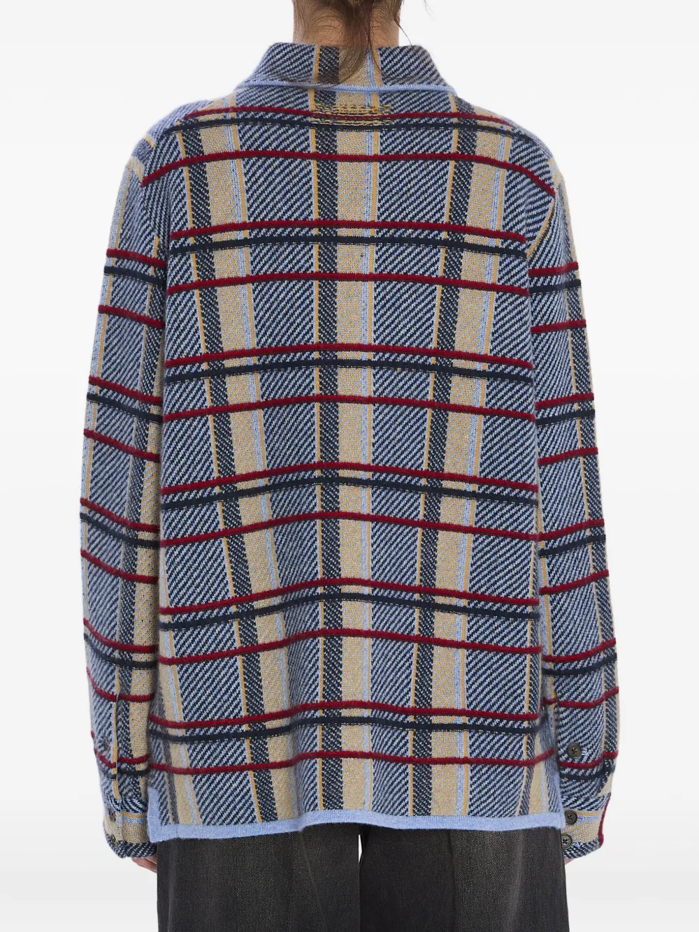 Guest In Residence Plaid Work Shirt Heather Blue Combo In Blue
