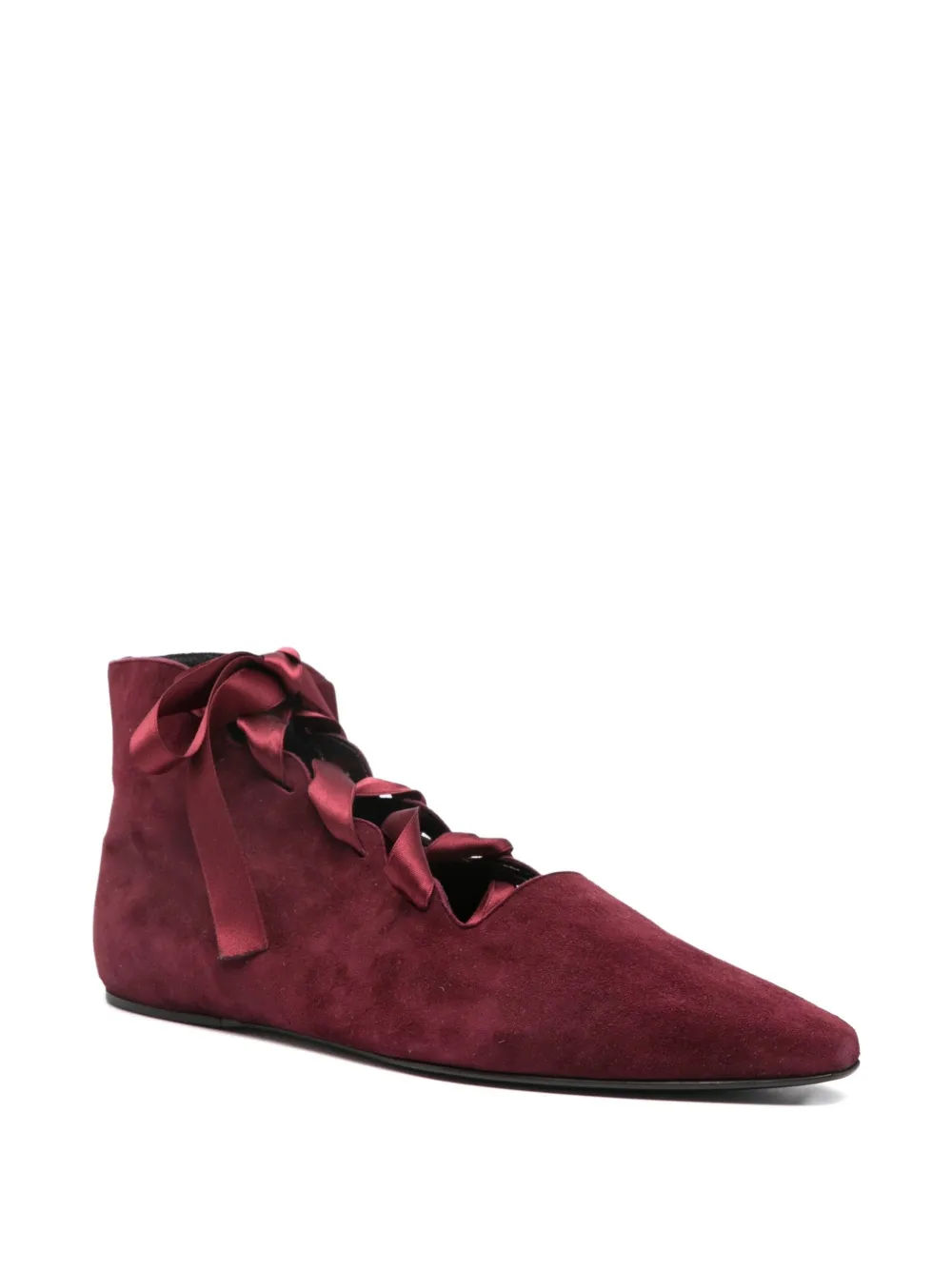 Romeo Gigli Pre-Owned 1990s suède schoenen met gestrikt lint - Rood