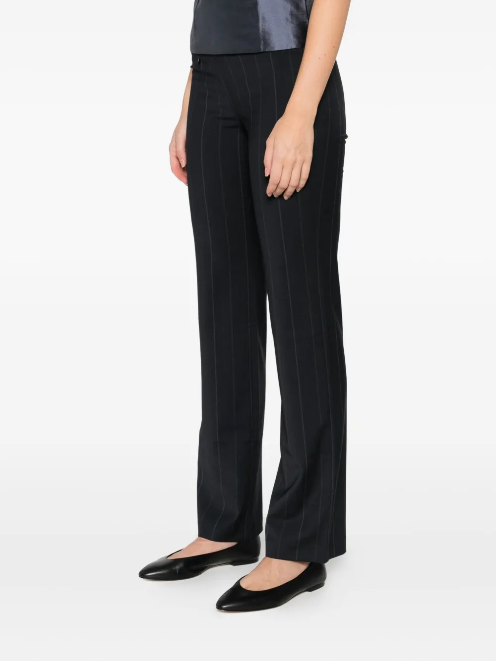 Paloma Wool Narrow Stripe Casual Pants In Black