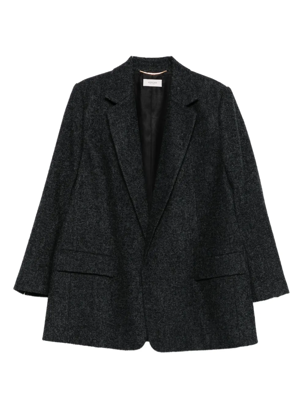 Agnona mélange-effect blazer | Black | Image 1