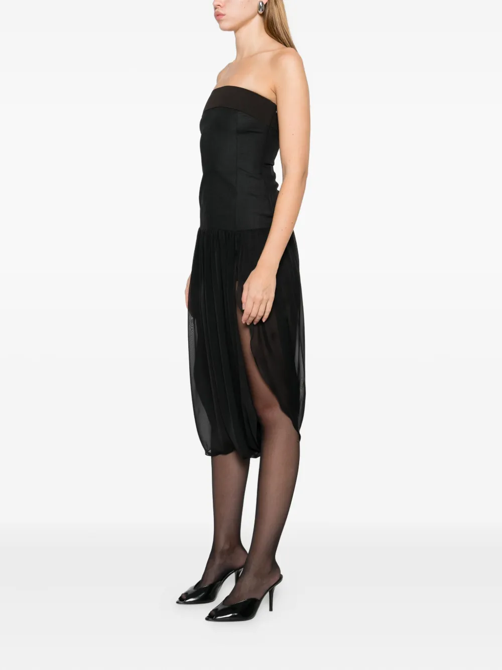 Paloma Wool Strapless maxi-jurk Zwart