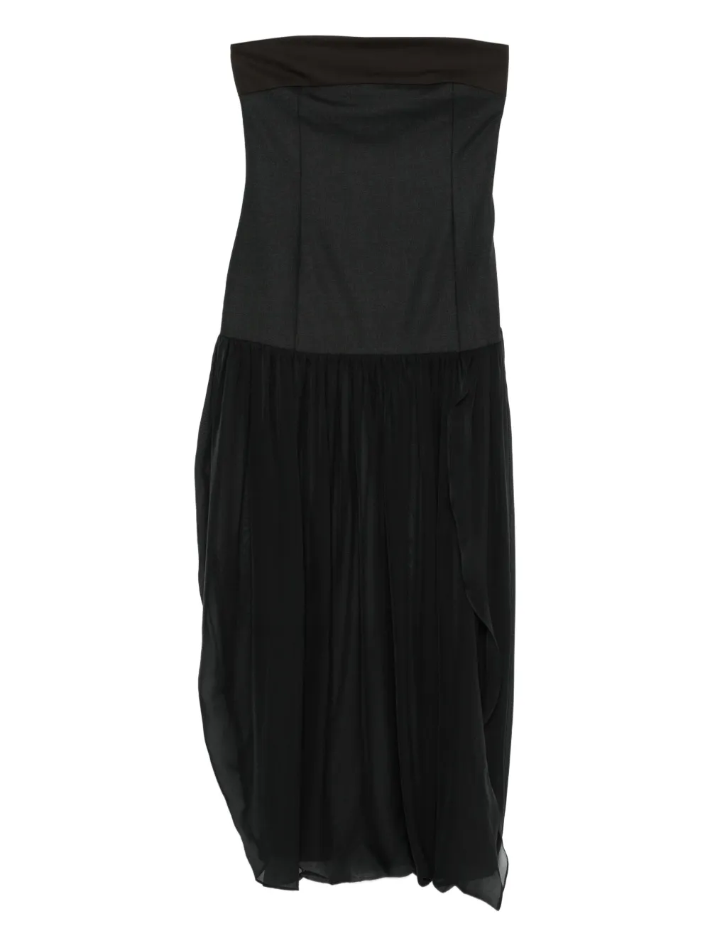 Paloma Wool strapless panelled dress - Nero