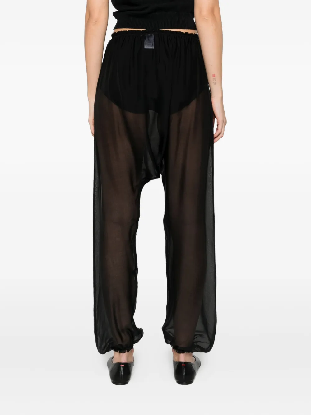 Paloma Wool Silk Palazzo Trousers In Black