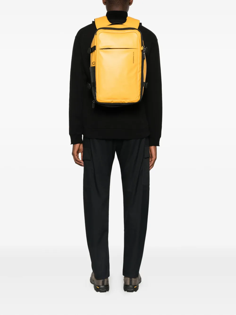 Mandarina Duck Eco Coated Travel Backpack In Yellow