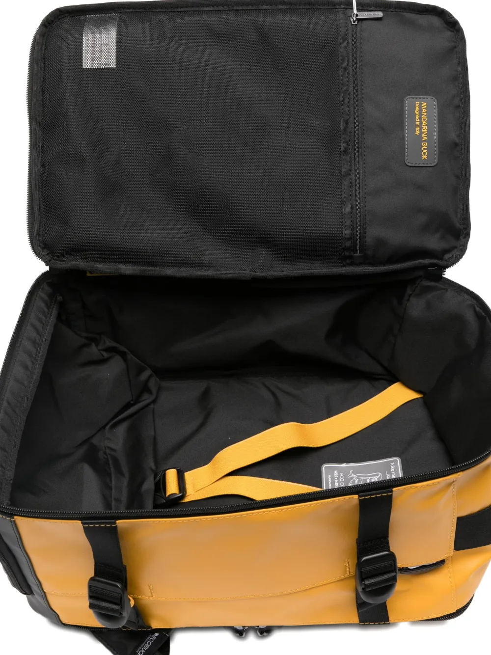 Mandarina Duck Eco Coated Travel Backpack In Yellow