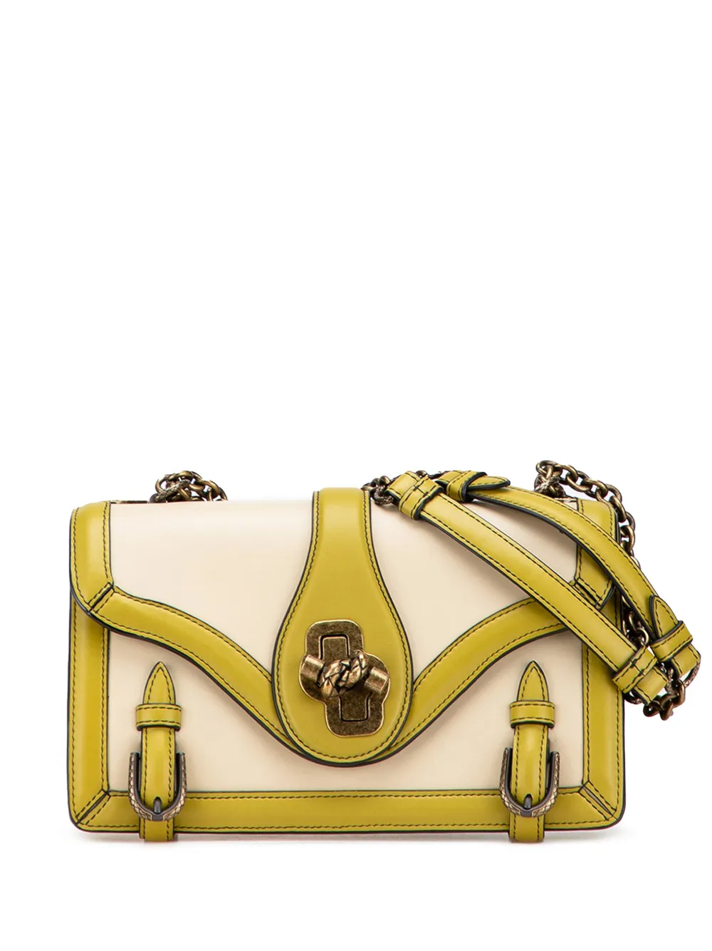 Bottega Veneta Pre-Owned 2012-2025 バイカラーレザー シティ ノット ショルダーバッグ - ブラウン Bottega Veneta Pre-Owned 2012-2025 バイカラーレザー シティ ノット ショルダーバッグ - ブラウン