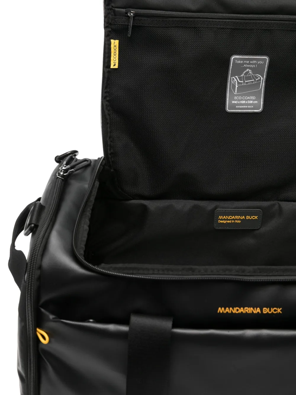Mandarina Duck Faux-leather Duffle Bag In Black