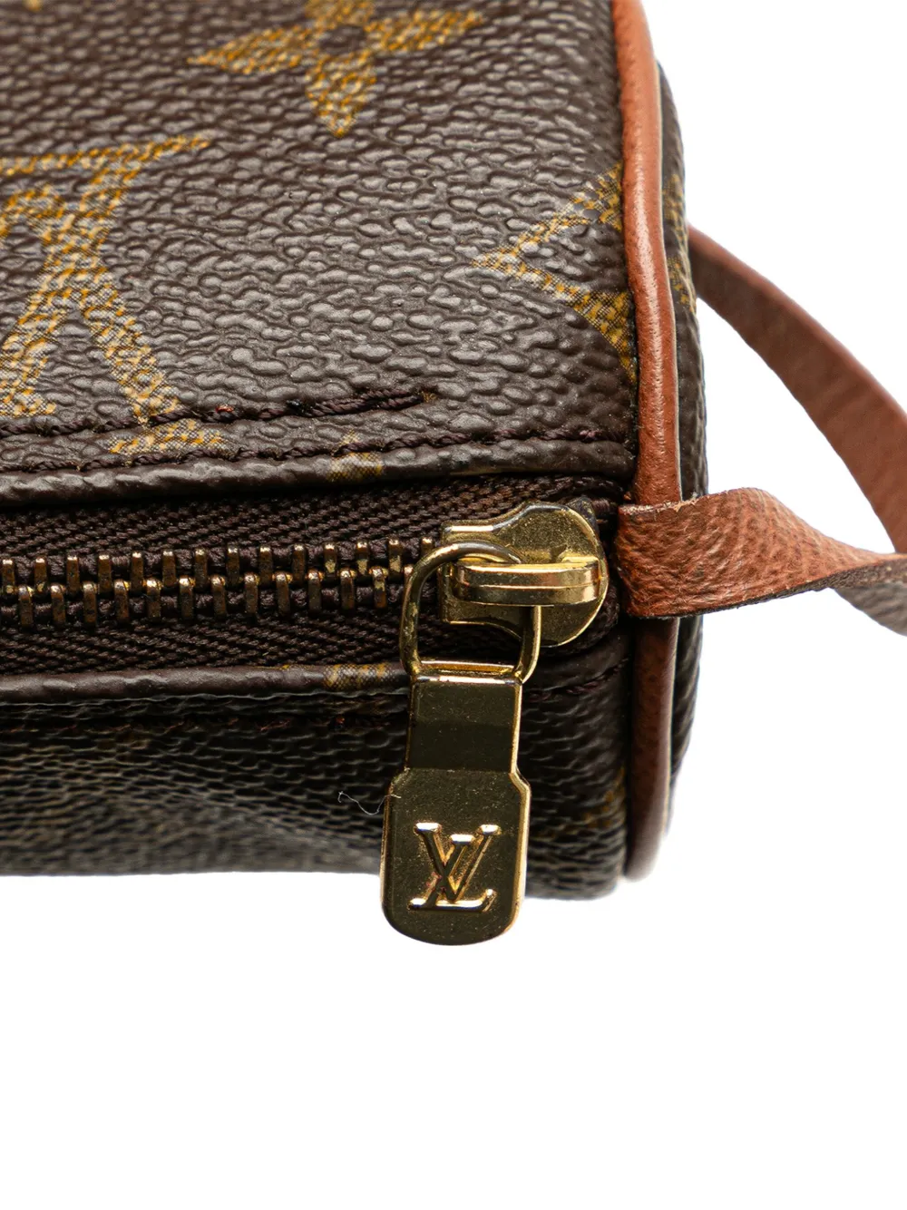 Pre-owned Louis Vuitton 1990-2025 Monogram Papillon Pochette Handbag In Brown
